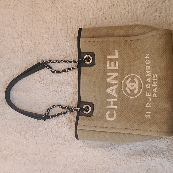 CHANEL Handbags - Chanel Deauville Tote Authentic